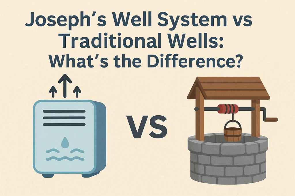 comparing Joseph’s Well System and traditional wells